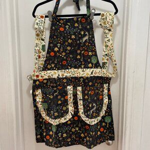 SAMPLE SALE rare Samantha Pleet Illuminated-print ruffle cotton apron size L NWT